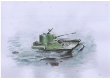 [V13] PZInz-130 with 20mm machine-gun Polish amphibious tank